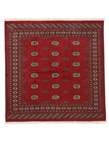 絨毯 パキスタン ブハラ 2Ply 205X208 正方形 ダークレッド/ブラック (ウール, パキスタン)