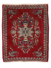 絨毯 カシャン 73X88 ダークレッド/ブラック (ウール, ペルシャ/イラン)