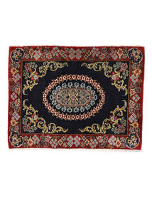  Orientalischer Keshan Teppich 79X106 Schwarz/Dunkelrot Wolle, Persien/Iran Carpetvista