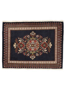  Orientalischer Keshan Teppich 74X97 Schwarz/Dunkelrot Wolle, Persien/Iran Carpetvista