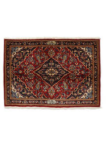 71X101 絨毯 オリエンタル カシャン ブラック/ダークレッド (ウール, ペルシャ/イラン) Carpetvista