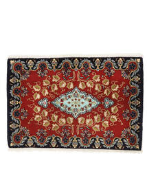 67X100 Tapete Kashan Oriental Vermelho Escuro/Preto (Lã, Pérsia/Irão) Carpetvista