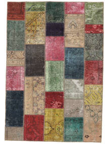 絨毯 ペルシャ パッチワーク 140X203 ダークレッド/茶色 (ウール, ペルシャ/イラン)