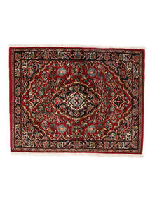  Orientalischer Keshan Teppich 76X98 Schwarz/Dunkelrot Wolle, Persien/Iran Carpetvista