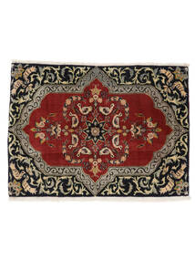  Persischer Keshan Teppich 71X100 Schwarz/Dunkelrot (Wolle, Persien/Iran