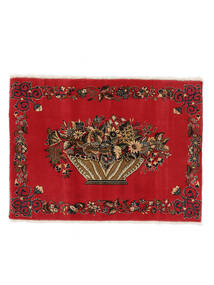 Tapete Oriental Kashan 66X91 Vermelho Escuro/Preto (Lã, Pérsia/Irão)