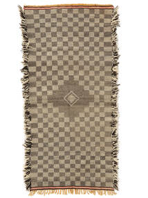  98X210 Geometric Shaggy Rug Small High Atlas Kilim Wool, Carpetvista