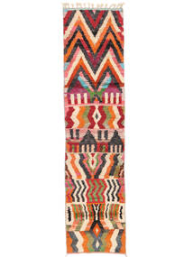 絨毯 Berber Moroccan - Mid Atlas 75X303 廊下 カーペット レッド/ベージュ (ウール, モロッコ)
