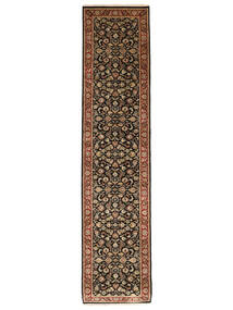 84X370 絨毯 サルーク American オリエンタル 廊下 カーペット 茶色/ブラック (インド) Carpetvista