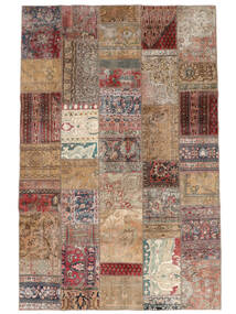  Persian Patchwork Rug 204X313 Brown/Beige Carpetvista