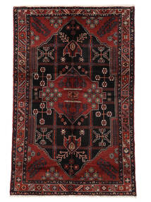 Alfombra Oriental Hamadan 151X230 Negro/Rojo Oscuro (Lana, Persia/Irán)