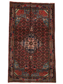 142X239 絨毯 ナハバンド オリエンタル ブラック/ダークレッド (ウール, ペルシャ/イラン) Carpetvista