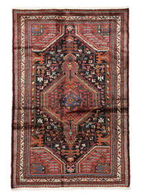 絨毯 オリエンタル ハマダン 115X177 深紅色の/黒 (ウール, ペルシャ/イラン)
