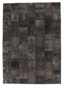  Persischer Patchwork Teppich 254X353 Schwarz/Braun Großer (Wolle, Persien/Iran)