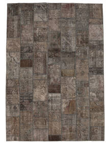 絨毯 パッチワーク 257X362 茶色/ブラック 大きな (ウール, ペルシャ/イラン)