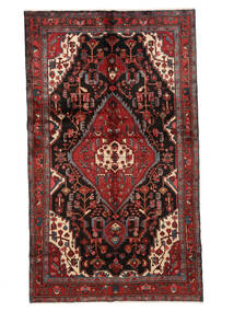 絨毯 ナハバンド 157X264 ブラック/ダークレッド (ウール, ペルシャ/イラン)