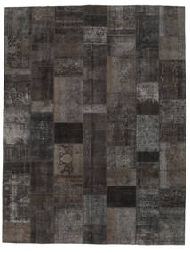  Persischer Patchwork Teppich 309X405 Schwarz Großer (Wolle, Persien/Iran)