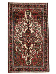 絨毯 ハマダン 159X275 ブラック/ダークレッド (ウール, ペルシャ/イラン)