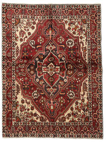 160X209 Tapete Oriental Bakhtiari Preto/Vermelho Escuro (Lã, Pérsia/Irão) Carpetvista