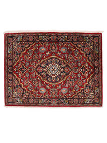  Orientalischer Keshan Teppich 74X99 Schwarz/Dunkelrot Wolle, Persien/Iran Carpetvista