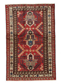 Tapete Oriental Hamadã 124X193 Vermelho Escuro/Preto (Lã, Pérsia/Irão)