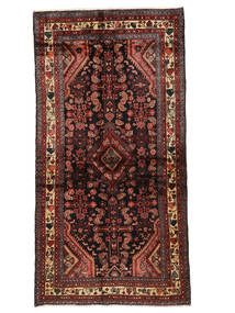 Asadabad Rug 130X247 Black/Dark Red Wool, Persia/Iran Carpetvista