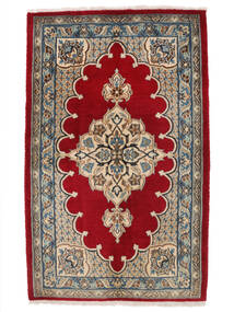 70X112 絨毯 オリエンタル ケルマン ダークレッド/茶色 (ウール, ペルシャ/イラン) Carpetvista