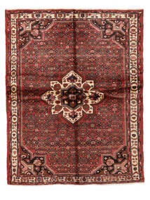  159X203 Hosseinabad Rug Dark Red/Black Persia/Iran Carpetvista