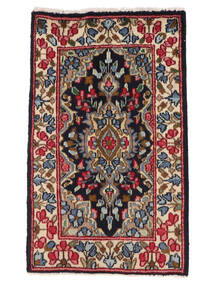 絨毯 ペルシャ ケルマン 58X95 ブラック/ダークレッド (ウール, ペルシャ/イラン)