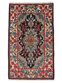  Orientalischer Kerman Teppich 58X95 Dunkelrot/Schwarz Wolle, Persien/Iran Carpetvista