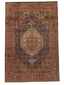  Kashan Fine 194X296 Perzsa Gyapjúszőnyeg Sötétpiros/Fekete Carpetvista