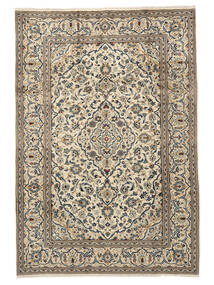  Keshan Fine Rug 202X293 Persian Wool Brown/Beige Carpetvista