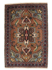 絨毯 ペルシャ アルデビル 66X97 ブラック/ダークレッド (ウール, ペルシャ/イラン)