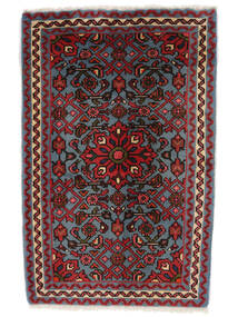  Hosseinabad Rug 62X96 Persian Wool Black/Dark Red Small Carpetvista
