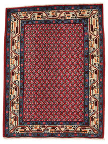 Sarough Mir Teppe 70X92 Svart/Mørk Rød Ull, Persia/Iran Carpetvista