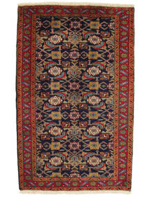  Orientalischer Ardebil Teppich 64X101 Schwarz/Dunkelrot Wolle, Persien/Iran Carpetvista