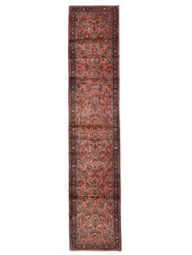 絨毯 サルーク 87X420 廊下 カーペット ダークレッド/ブラック (ウール, ペルシャ/イラン)