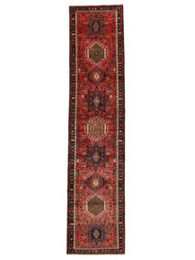 90X385 絨毯 オリエンタル ハマダン 廊下 カーペット ダークレッド/ブラック (ウール, ペルシャ/イラン) Carpetvista