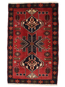  Persian Hamadan Rug 69X109 Black/Dark Red Carpetvista