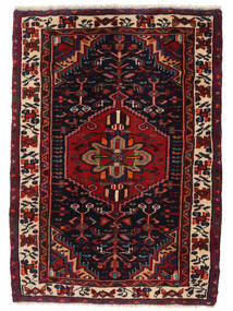 絨毯 オリエンタル アサダバード 66X92 ブラック/ダークレッド (ウール, ペルシャ/イラン)