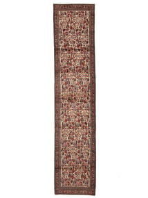 Dywan Orientalny Rudbar 88X403 Chodnikowy Brunatny/Ciemnoczerwony (Wełna, Persja/Iran)