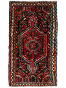  Persian Hamadan Rug 57X100 Black/Dark Red Carpetvista