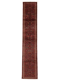81X403 Hosseinabad Rug Oriental Runner
 Black/Dark Red (Wool, Persia/Iran) Carpetvista