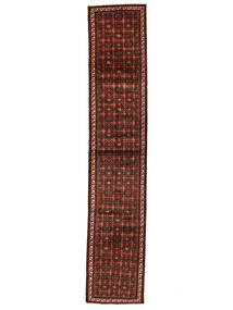 75X387 絨毯 ホセイナバード オリエンタル 廊下 カーペット ブラック/ダークレッド (ウール, ペルシャ/イラン) Carpetvista