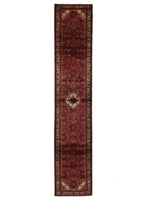 79X403 Tapis Hosseinabad D'orient De Couloir Noir/Rouge Foncé (Laine, Perse/Iran) Carpetvista