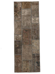 75X205 絨毯 パッチワーク モダン 廊下 カーペット 茶色/ブラック (ウール, ペルシャ/イラン) Carpetvista