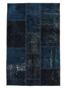 Patchwork Rug 101X155 Black Wool, Persia/Iran Carpetvista