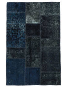 Patchwork Teppich 102X157 Schwarz Wolle, Persien/Iran Carpetvista