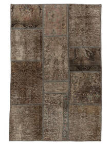 Patchwork Rug 104X158 Brown/Black Wool, Persia/Iran Carpetvista