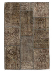 Patchwork Teppich 106X160 Braun/Schwarz Wolle, Persien/Iran Carpetvista